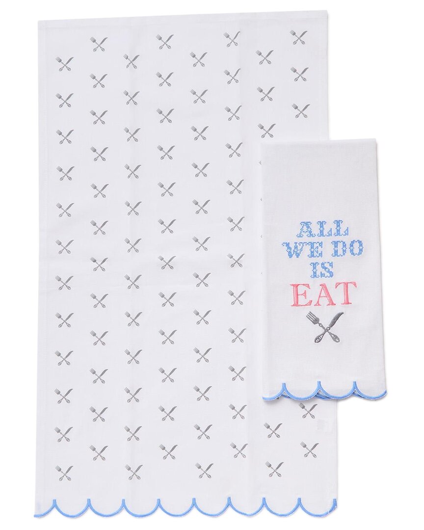 All We Do Is Eat Set of 2 Dish Towels