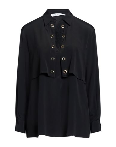 Woman Top Black Size 10 Acetate, Silk