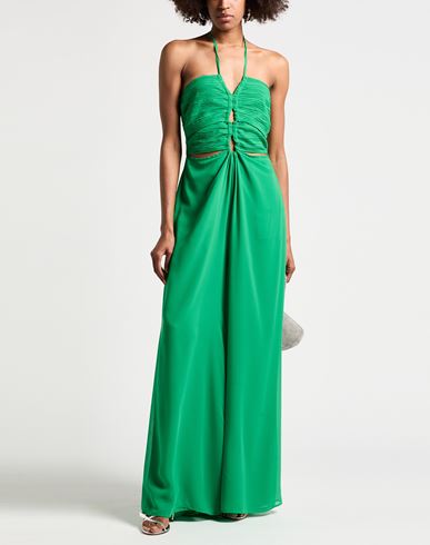 Woman Jumpsuit Green Size 8 Polyester