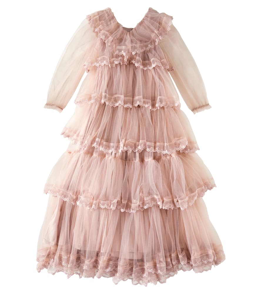 Petite Amalie Tiered tulle dress