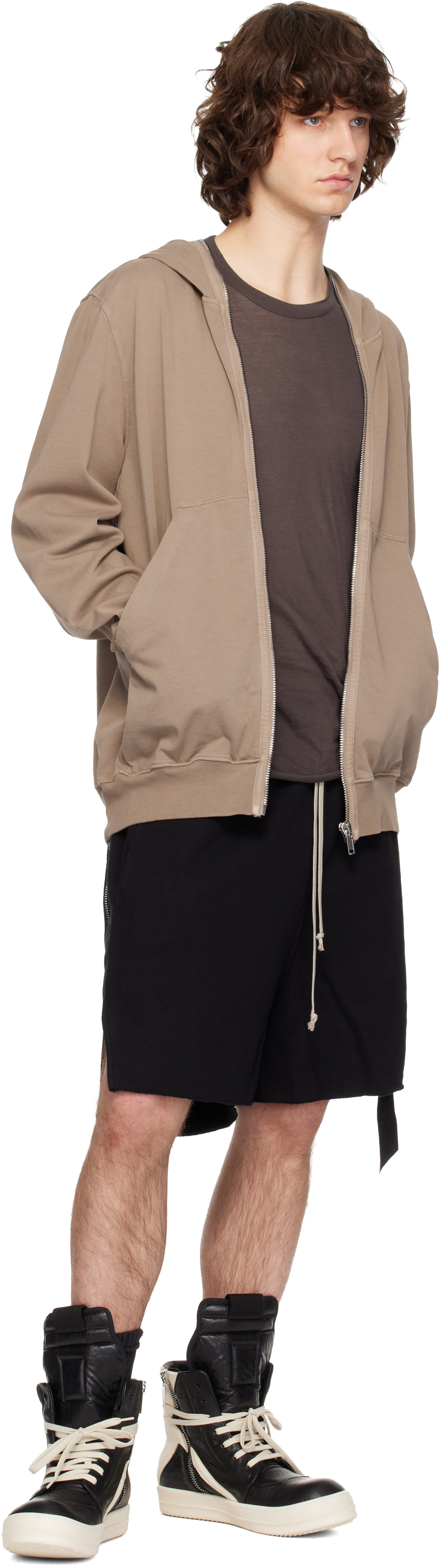 Black Temple Furka Heavy Sweatshirt Long Shorts