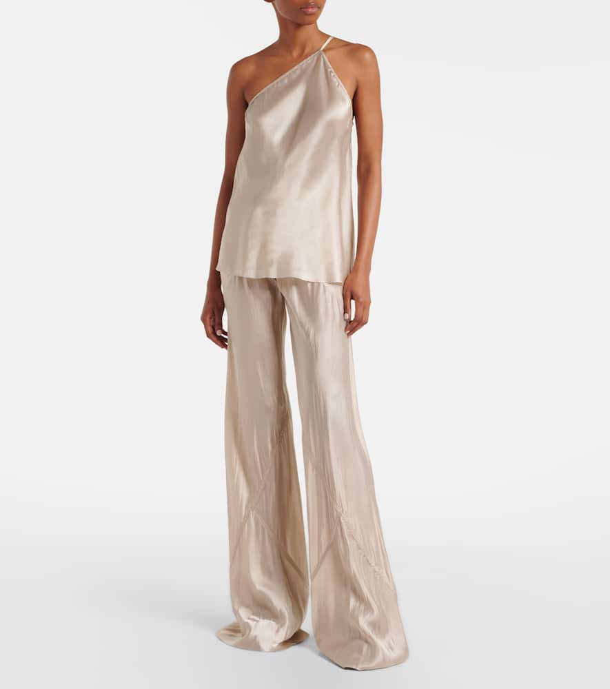 Satin flared pants