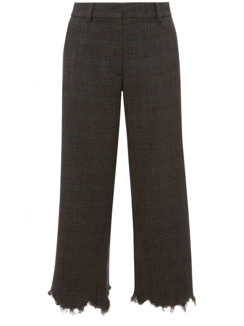 Distressed-effect straight-leg trousers - Grey