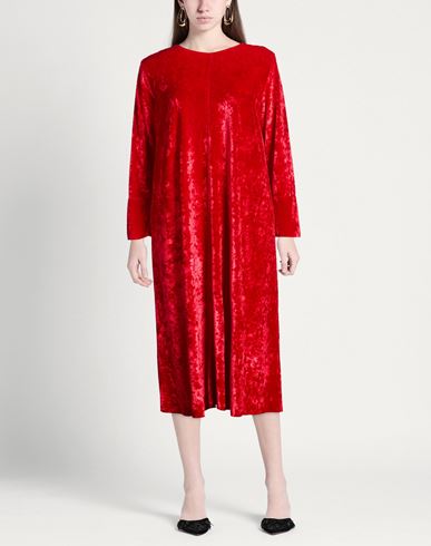 Pièce. Woman Midi dress Red Size 4 Viscose, Polyester, Elastane