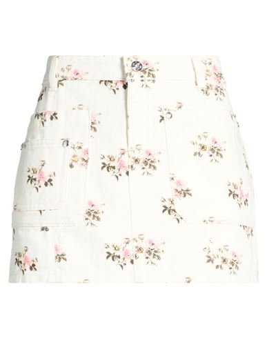 Woman Denim skirt Off white Size 6 Cotton