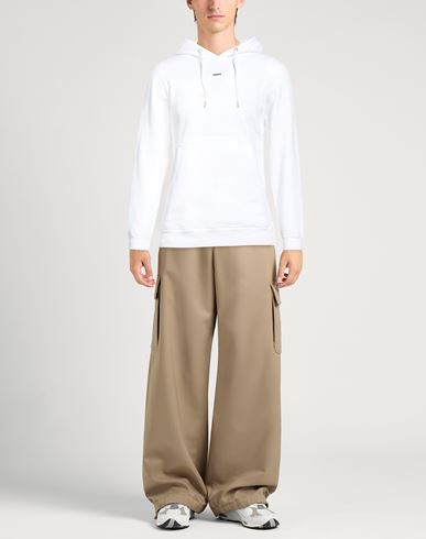 Man Sweatshirt White Size XXL Cotton, Elastane