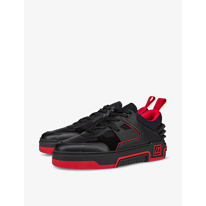 Mens Black Men's Astroloubi Leather Low-top Trainers