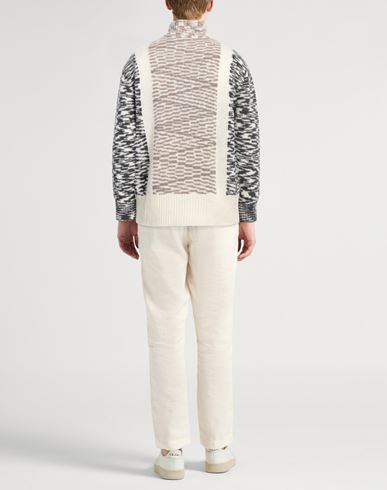 Daniele Fiesoli Man Turtleneck Ivory Size L Merino Wool, Polyamide, Recycled nylon
