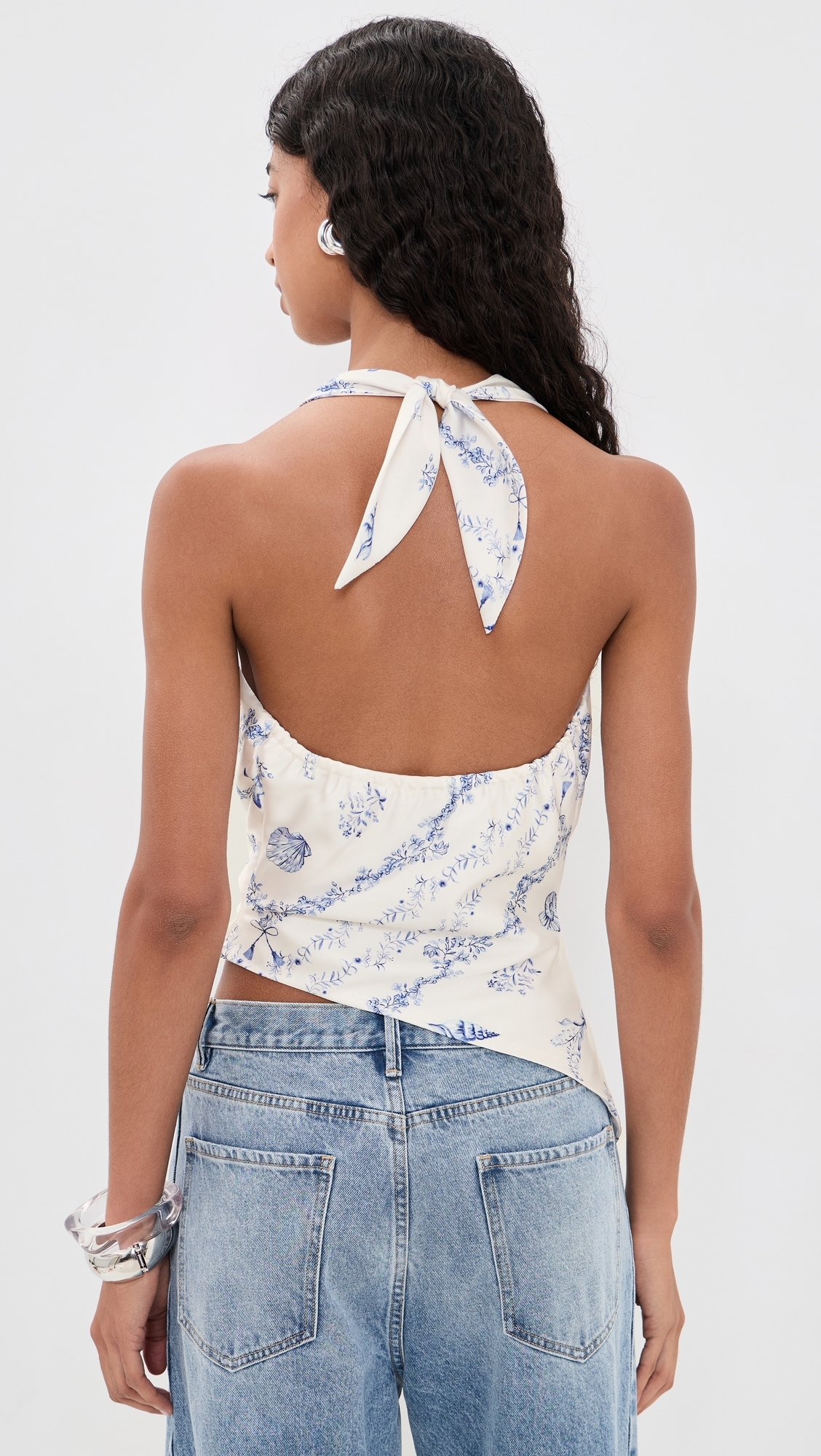 Sol Top Blue and White