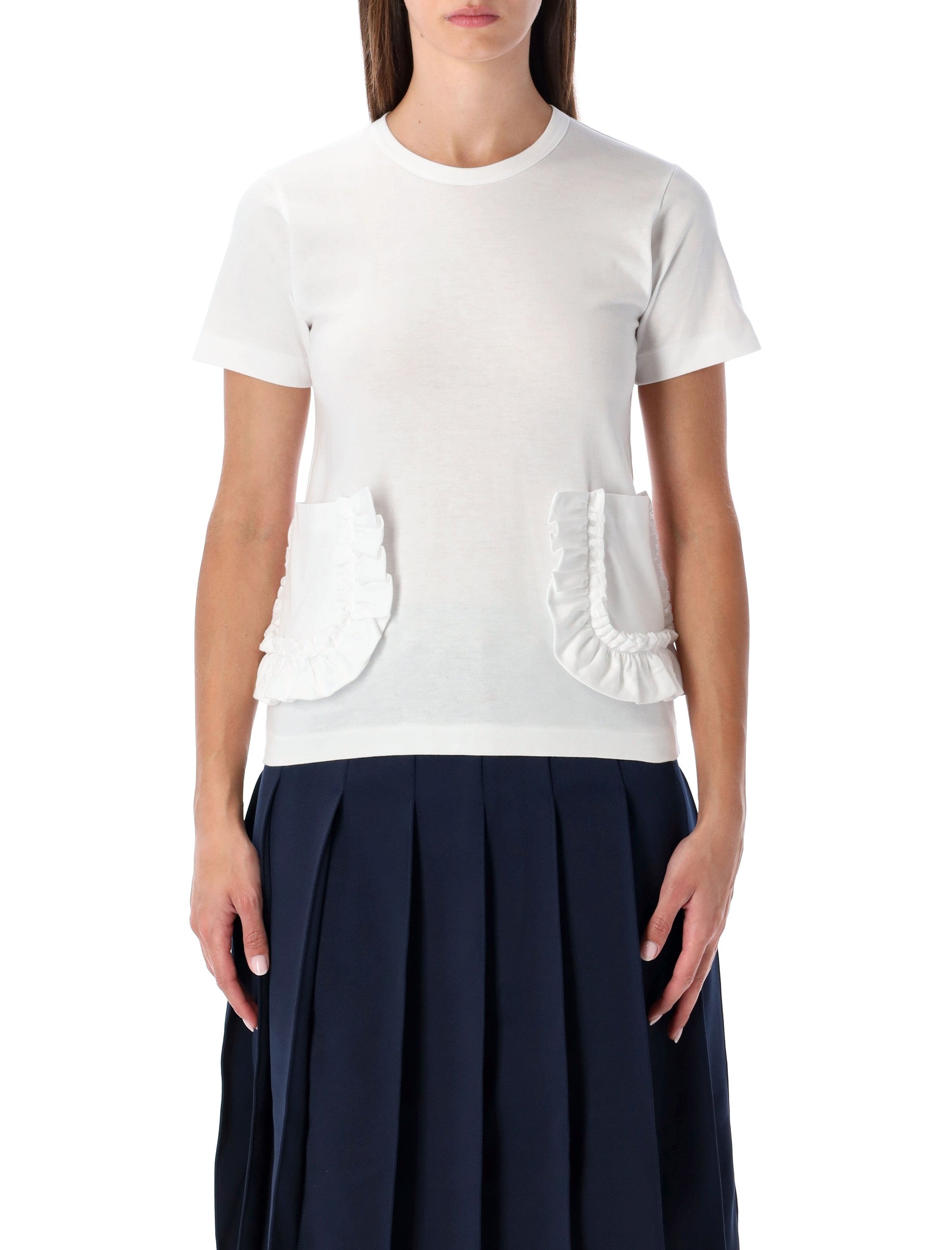 Ruffled Pocket T-Shirt - Size S
