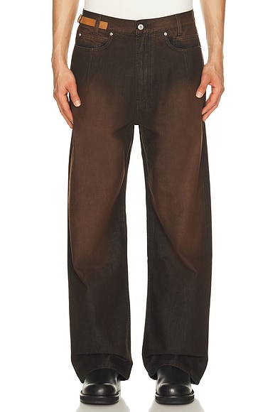 Kody Phillips Straight Leg Traveler Jean in Brown - Brown. 32 also