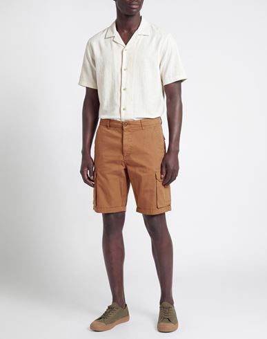 Man Shorts & Bermuda Shorts Camel Size 28 Cotton
