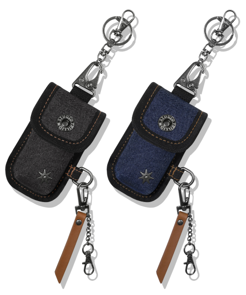 Denim Star Rivet Multi Pouch Keyring_2color