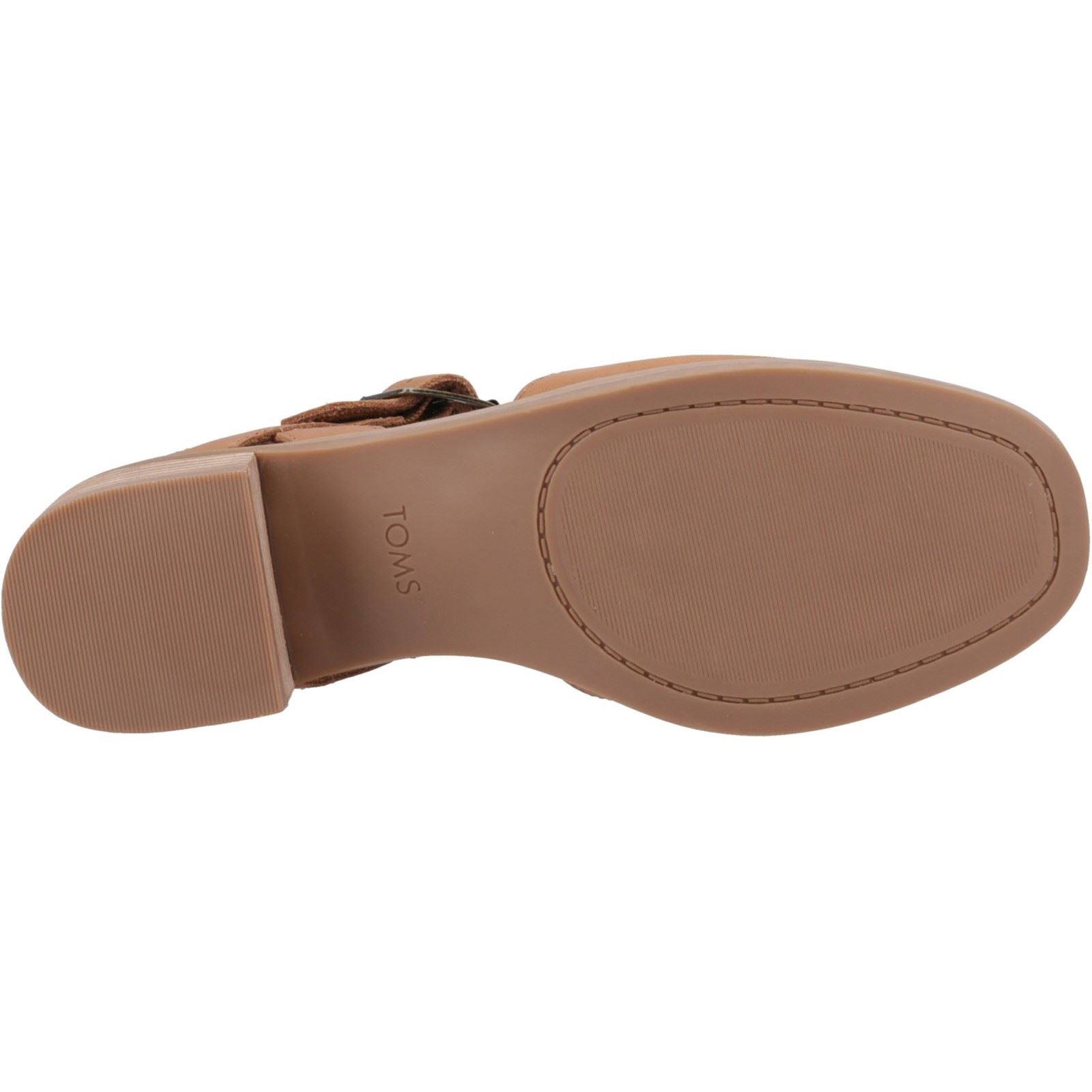 Toms Jaclyn Leather Women's Brown Sugar Round Slingback Hee