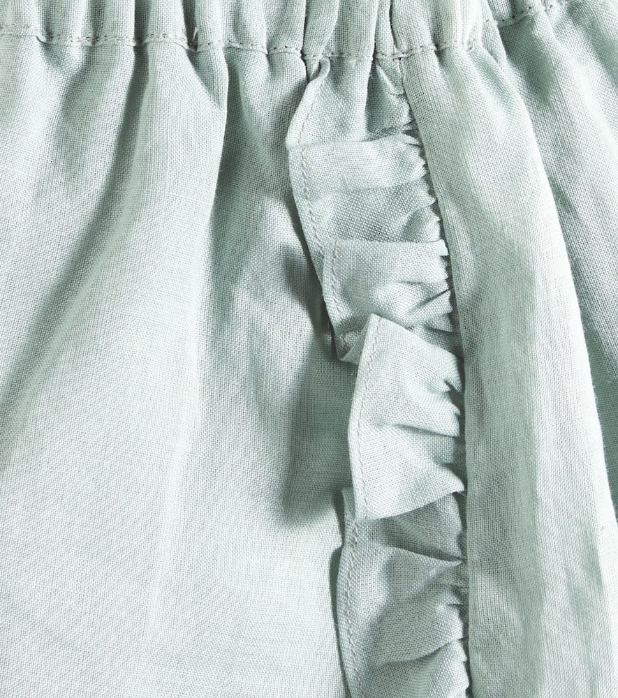 C'era Una Volta Zoe ruffled ramie shorts