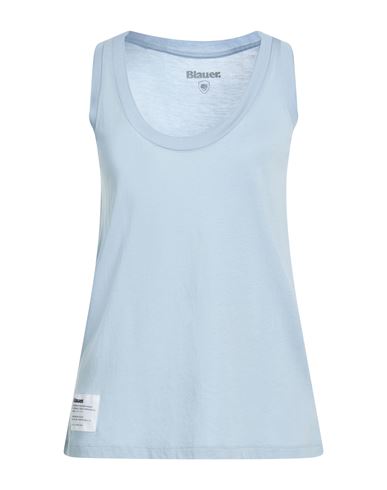 Woman Tank top Sky blue Size XS Lyocell, Cotton