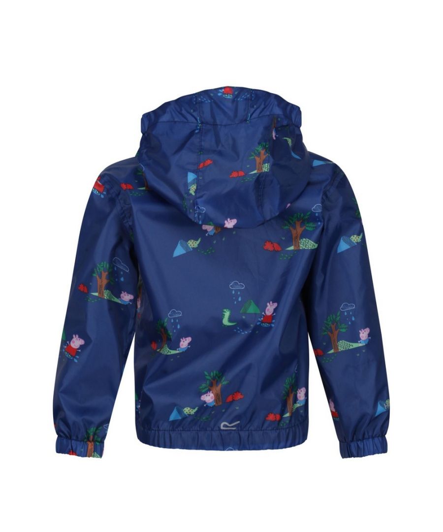 Regatta Childrens Unisex Childrens/Kids Muddy Puddle Peppa Pig Hooded Waterproof Jacket Royal Blue - 3-4Y