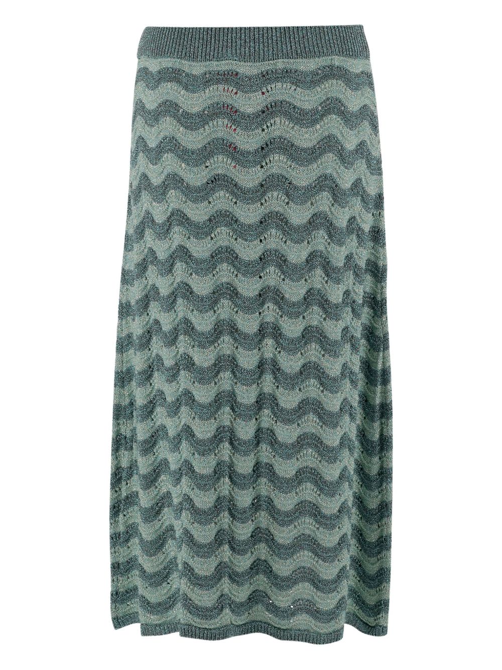 Knitted midi skirt - Neutrals