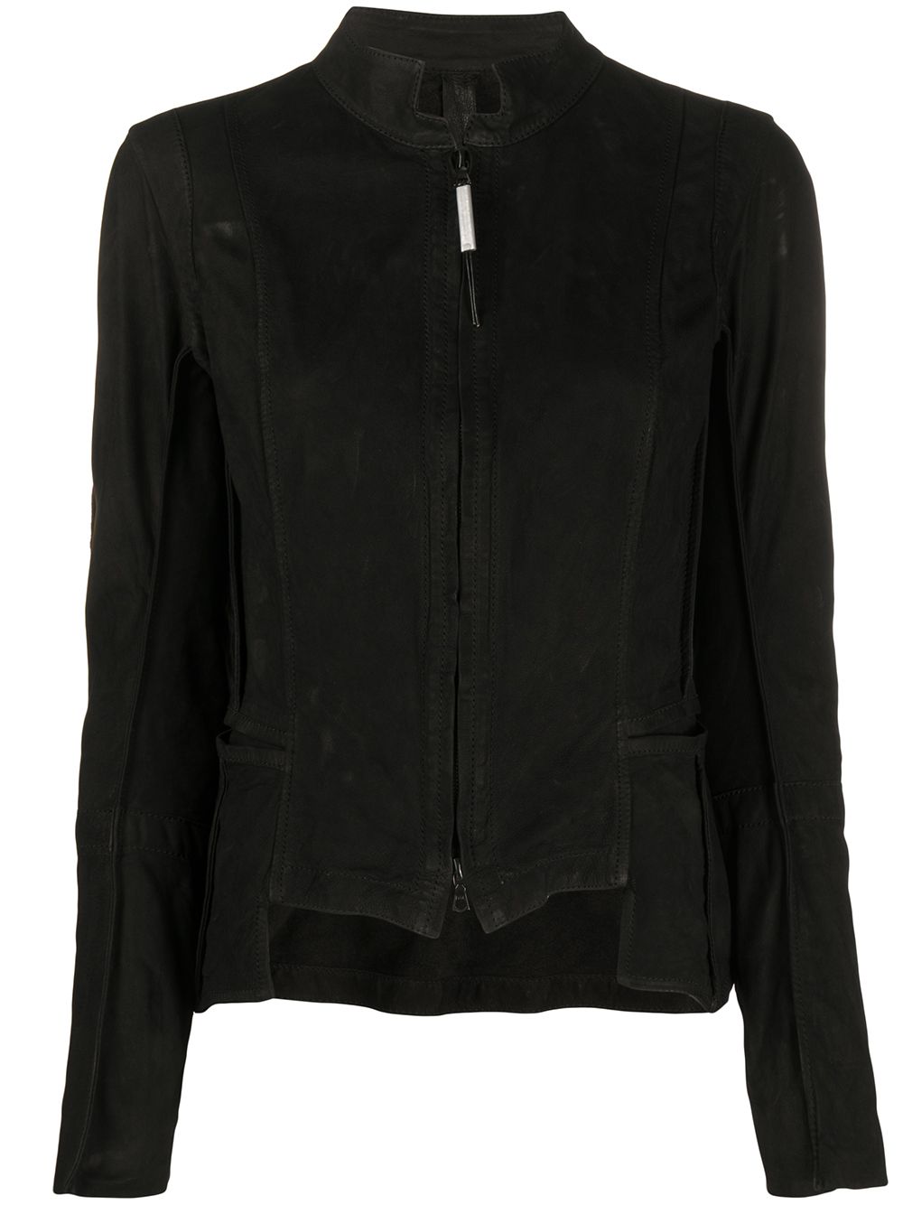 Fitted zip-up jacket - Black