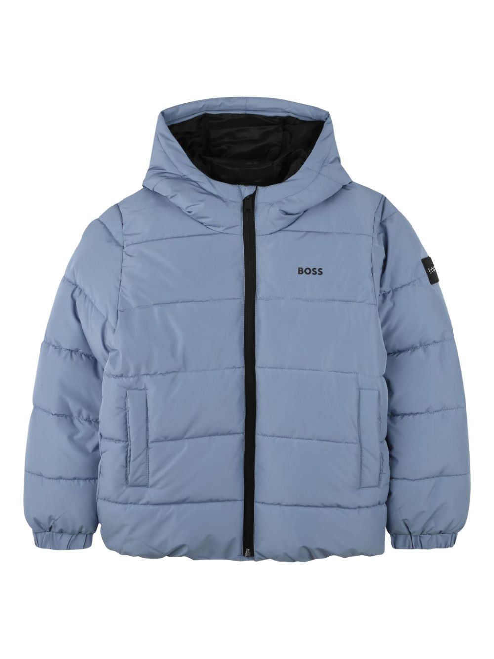 Logo-print puffer jacket - Grey