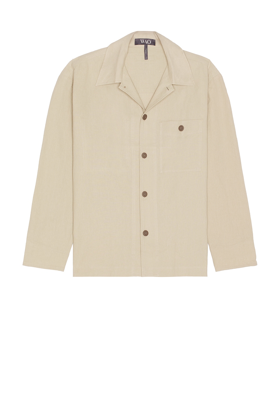 WAO The Linen Shirt Jacket in Brown