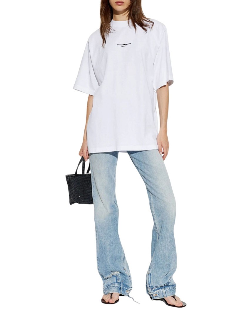 White Logo Crew Neck T-Shirt