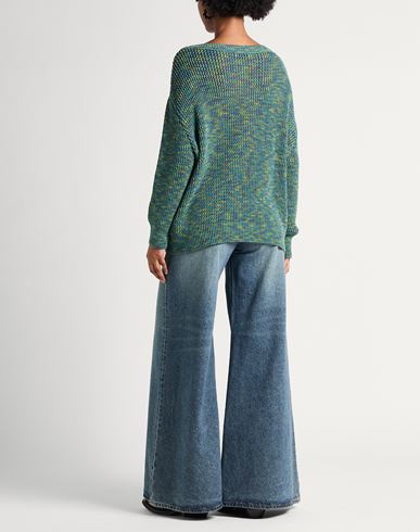 Woman Sweater Dark green Size M Cotton, Polyester