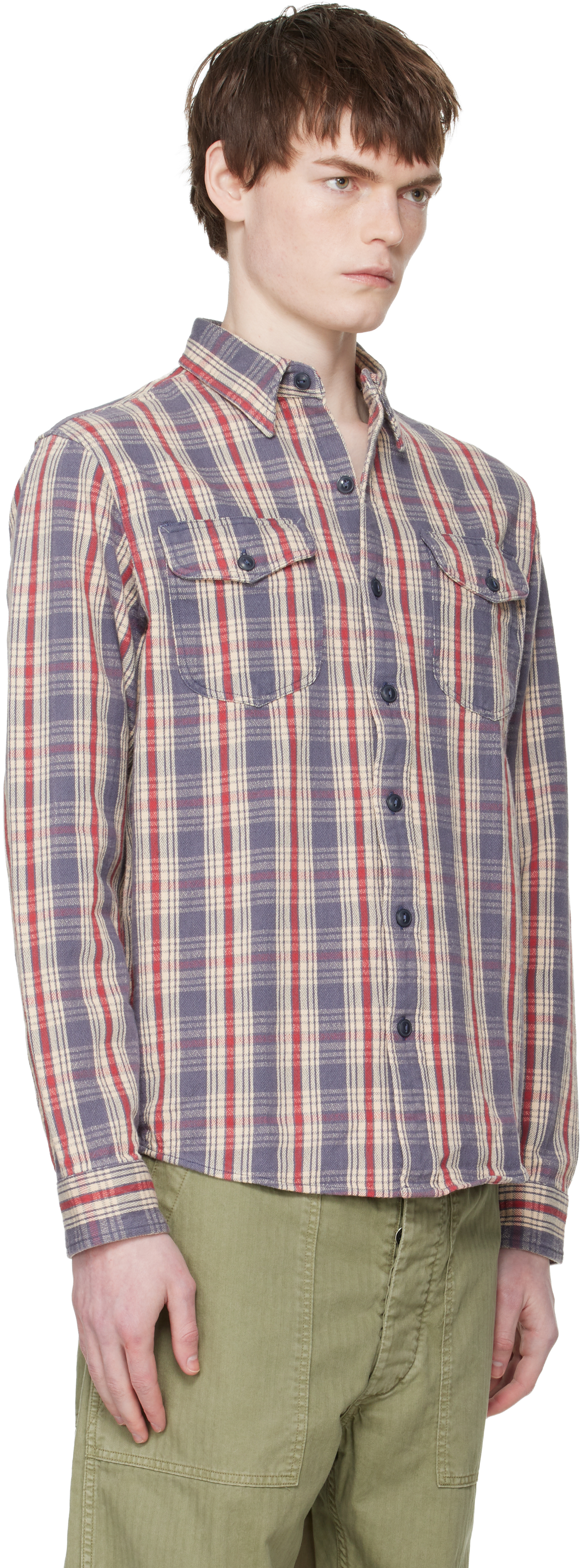 Blue & Off-White Lee Shirt