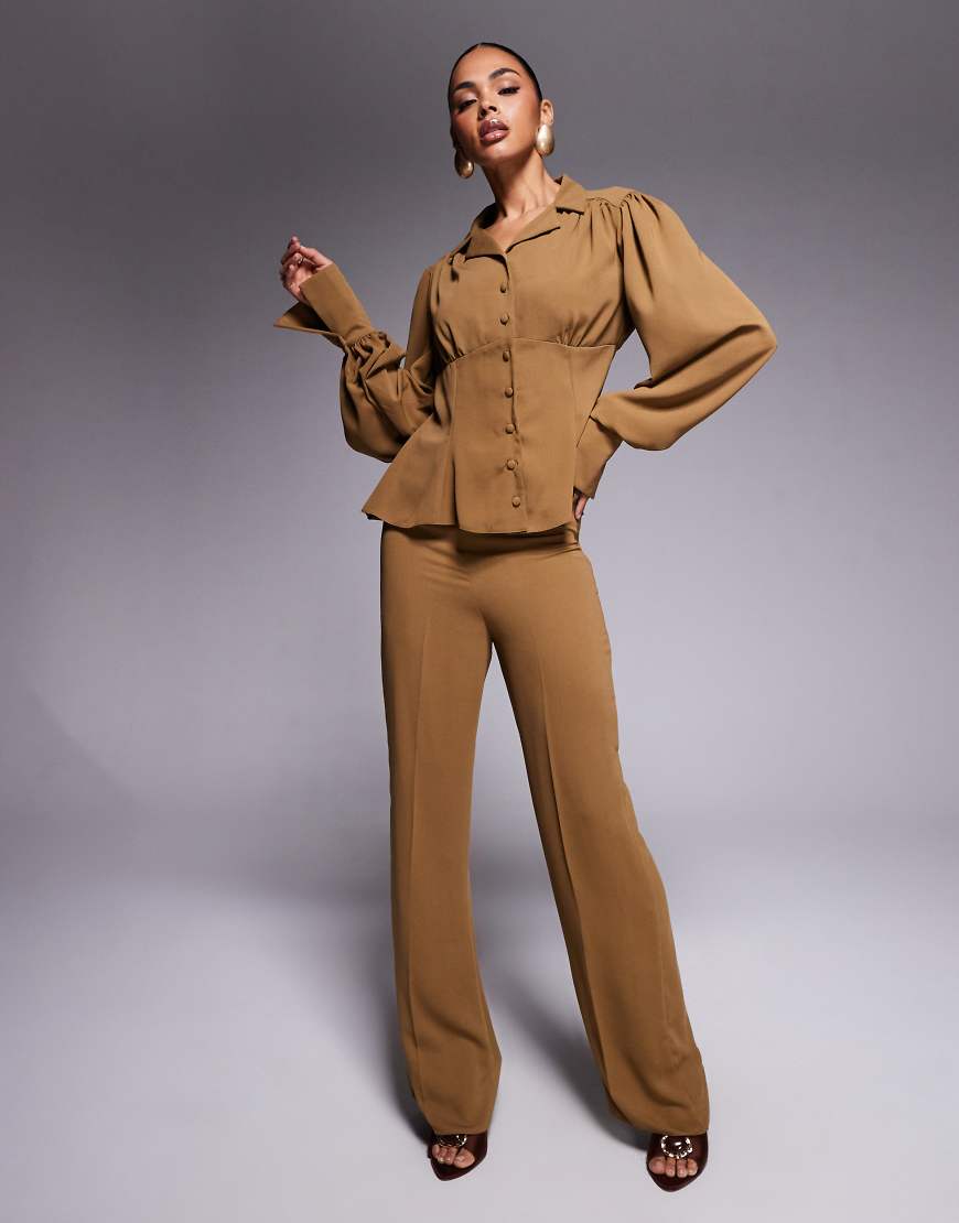 Pants in Cinnamon - part of a set-Brown