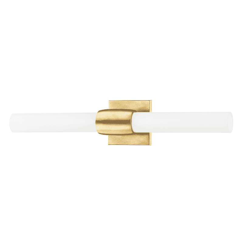 Aged Brass Two Light Wall Sconce from the Hogan Collection