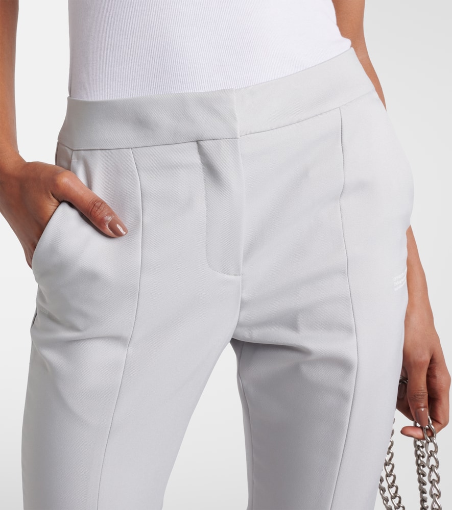 Mid-rise technical flared pants