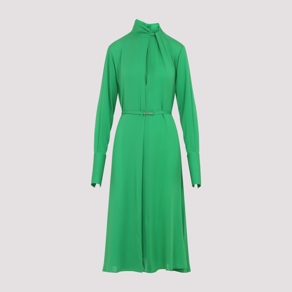 Washed Silk Midi Dress
