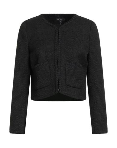 Woman Jacket Black Size 2 Polyester, Wool