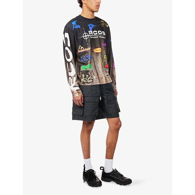 Mens Owens Long-Sleeve Micro-Mesh Jersey Top