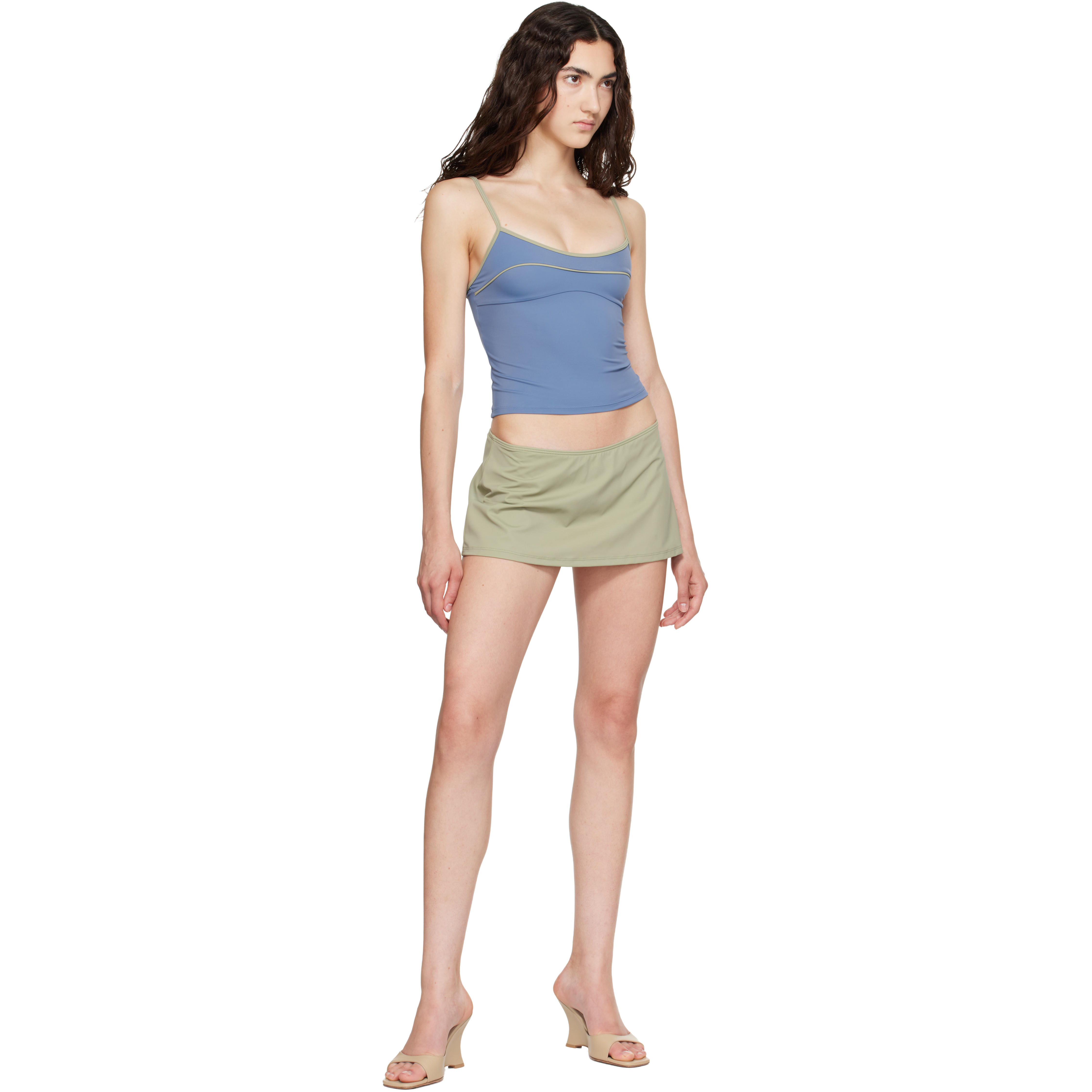 Khaki Reef Swim Bloomer Miniskirt