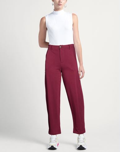 Woman Pants Burgundy Size M Cotton