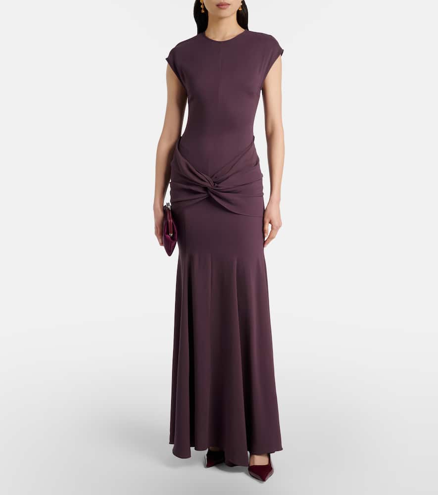 Ames gathered jersey maxi dress
