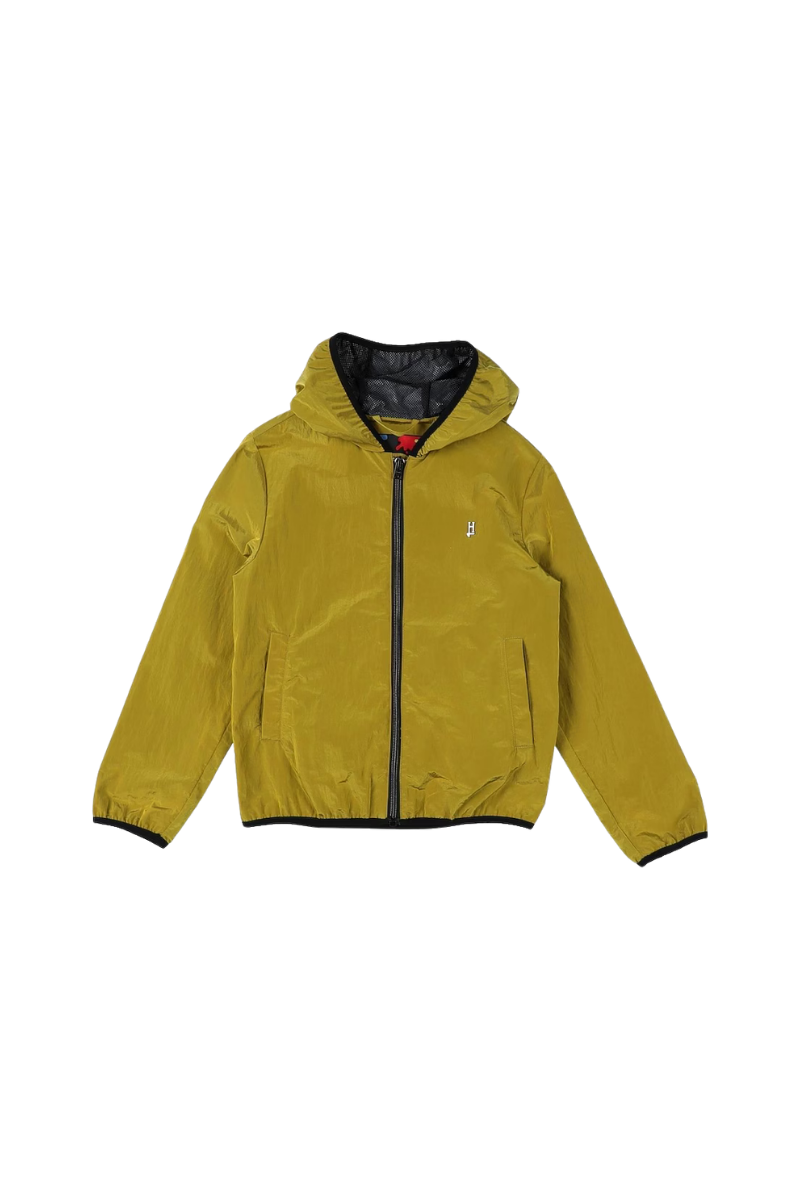 Reversible Hooded Down Jacket — Yellow