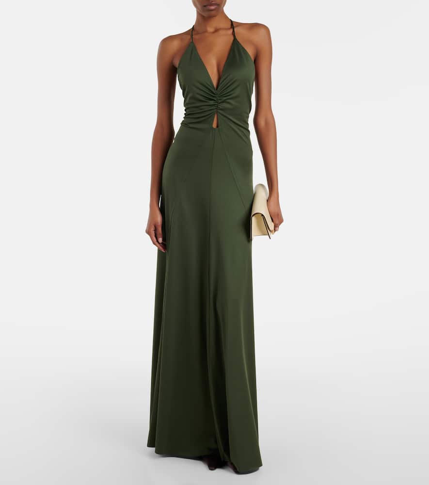 Ruched maxi dress