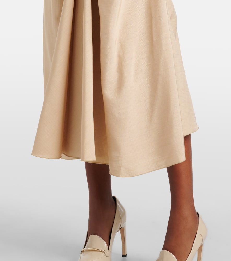 Deconstructed gathered midi dress