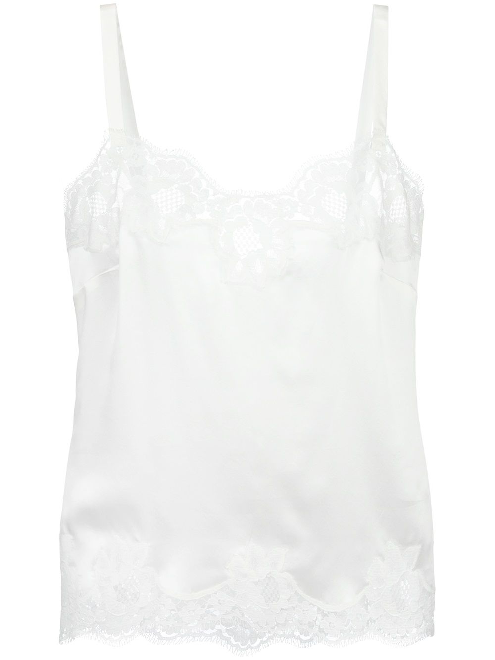 Lace trim camisole - White