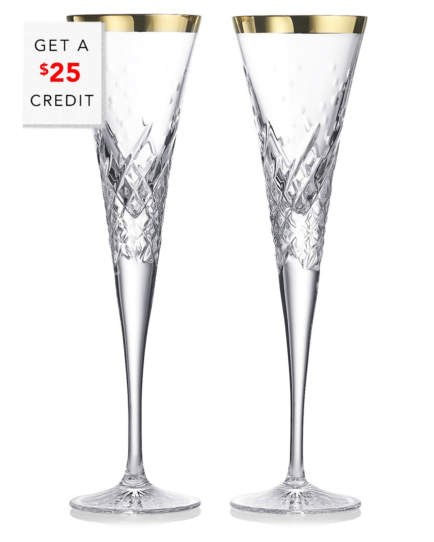 Set Of 2 Celebrations Toasting Flutes With $25 Credit
