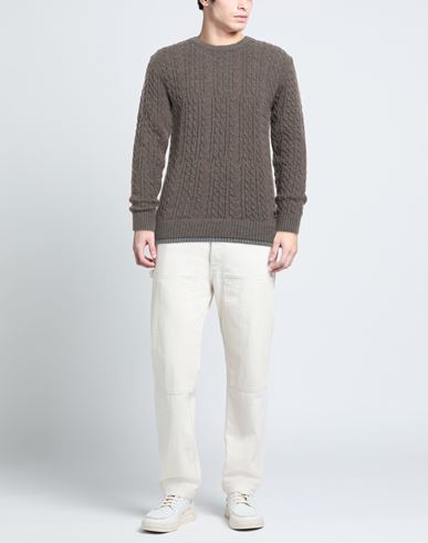 Man Sweater Khaki Size 42 Wool, Acrylic