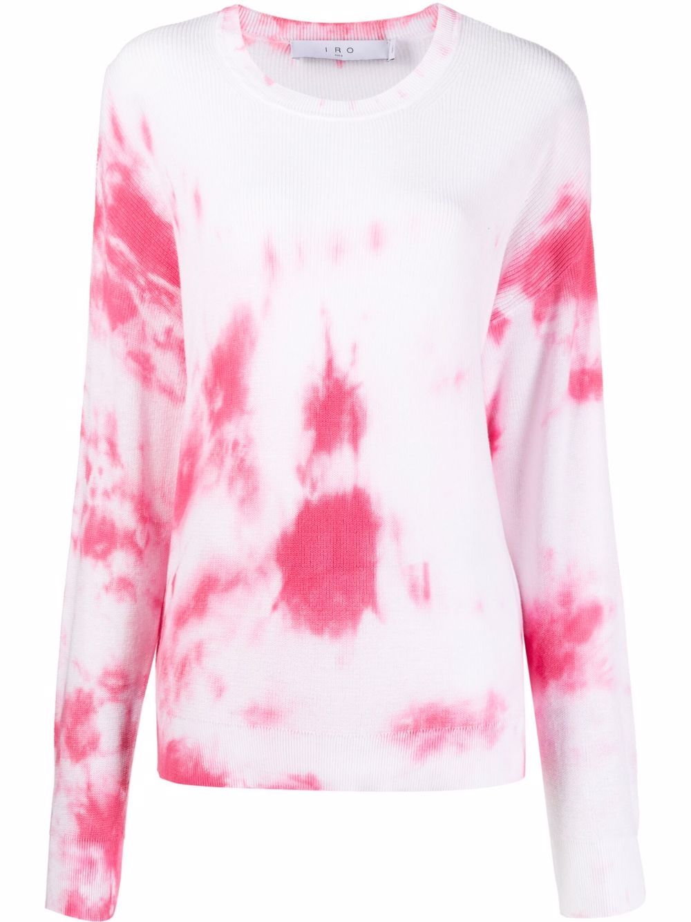 Tie-dye crew-neck jumper - White