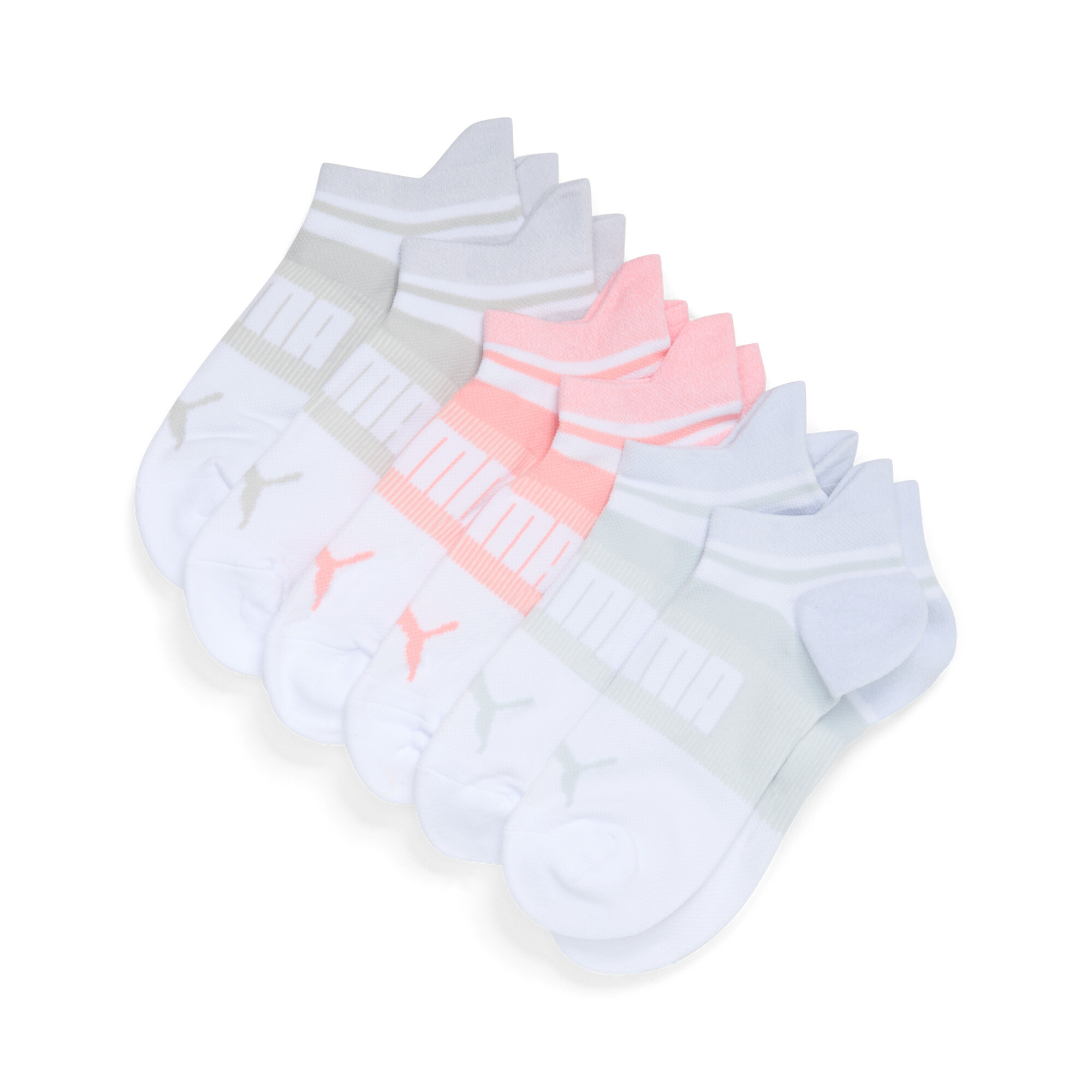 PUMA Women's Terry Low-Cut Socks 6 Pairs in White