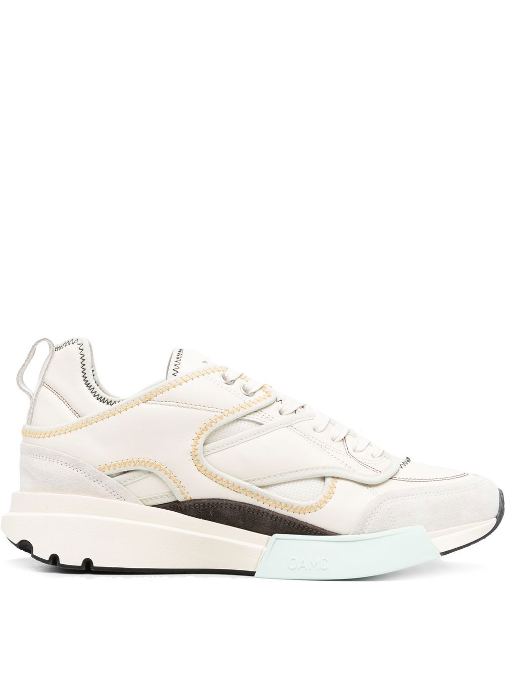 Low-top lace-up sneakers - Yellow