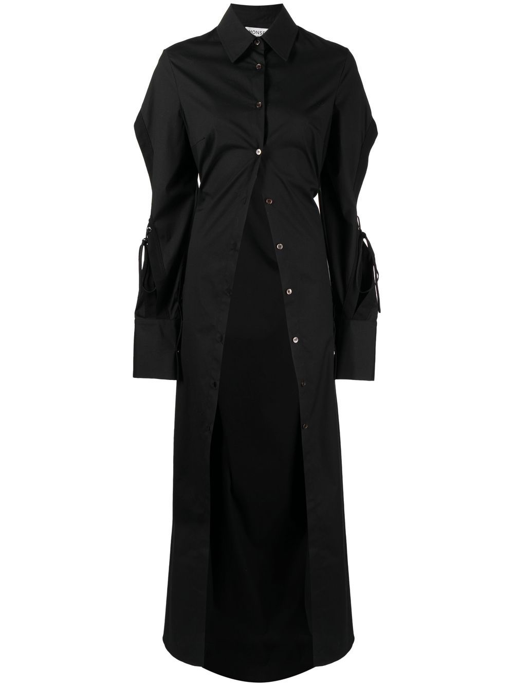 Long cotton shirt - Black