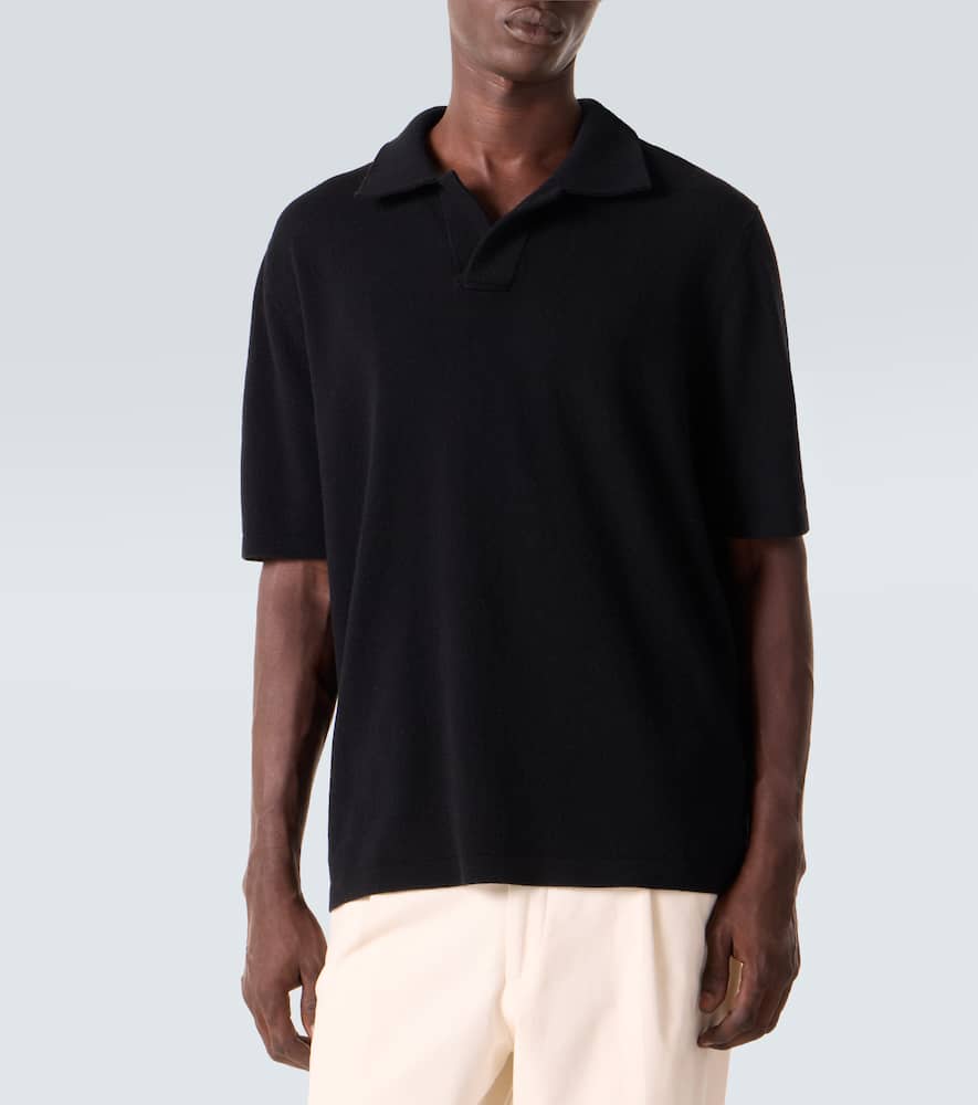 Wool and cashmere polo sweater