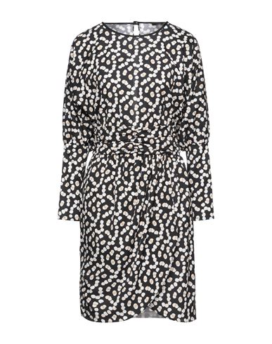 Woman Midi dress Black Size S Polyester