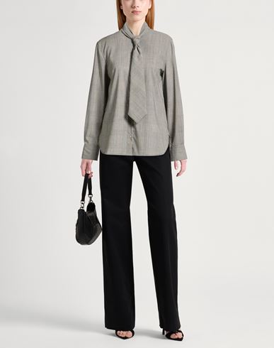 Woman Shirt Grey Size 10 Wool, Polyester, Viscose